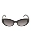 Saint Laurent Ysl Hinge Oval Frame Sunglasses In Black