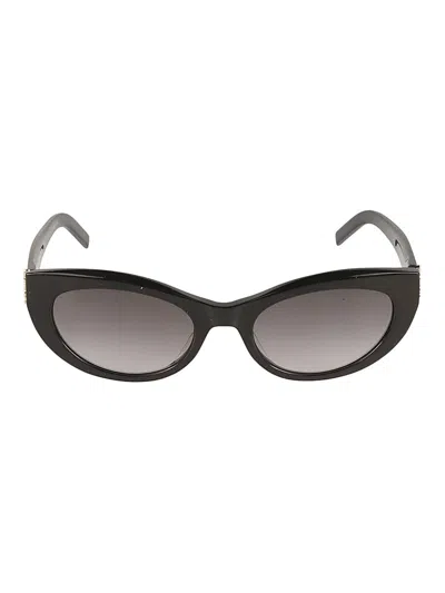 SAINT LAURENT YSL HINGE OVAL FRAME SUNGLASSES