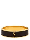 Saint Laurent 'ysl' Leather Inlay Bracelet