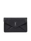 Saint Laurent Men Large Cassandre Envelope Pouch In Black