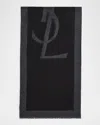 Saint Laurent Ysl Large Silk Scarf