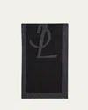 Saint Laurent Ysl Large Silk Scarf In Black