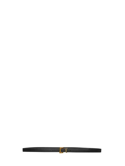 Saint Laurent Ysl Leather Belt In Red