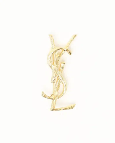Saint Laurent Ysl Logo Brooch