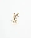 Saint Laurent Ysl Logo Brooch In Gold