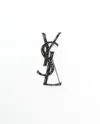 Saint Laurent Ysl Logo Brooch In Black
