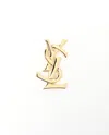 Saint Laurent Ysl Logo Brooch In Gold