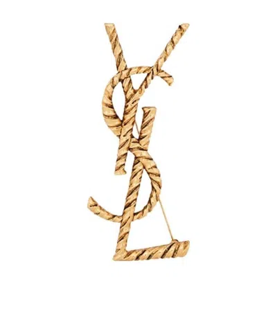 SAINT LAURENT SAINT LAURENT OPYUM YSL TWISTED BROOCH