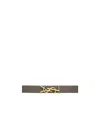 Saint Laurent Ysl Logo-embellished Bracelet In Gray