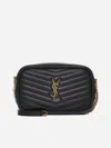 Saint Laurent Ysl Logo Leather Camera Mini Bag In Black