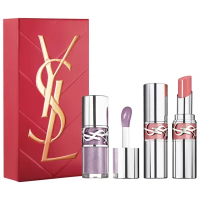 Saint Laurent Ysl Loveshine Lip Oil Stick & Plumping Gloss Duo Gift Set In Multi