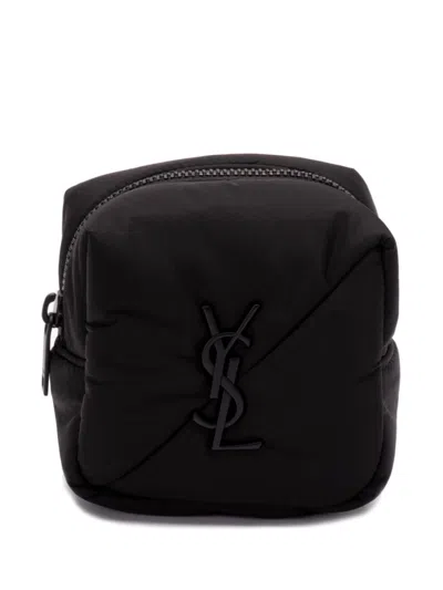 Saint Laurent Ysl Mcube Pouch In Black