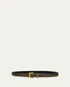 Saint Laurent Ysl Monogram Leather Belt