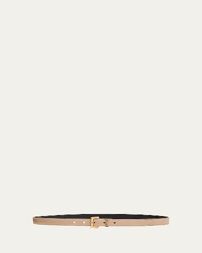 SAINT LAURENT YSL MONOGRAM LEATHER BELT
