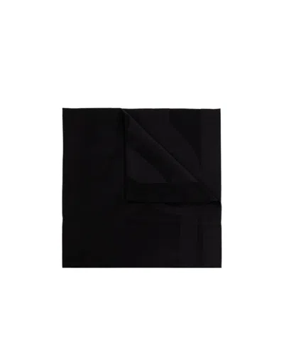 Saint Laurent Ysl Monogram-pattern Scarf In Black