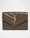 Saint Laurent Ysl Monogram Small Flap Wallet In Smooth Leather