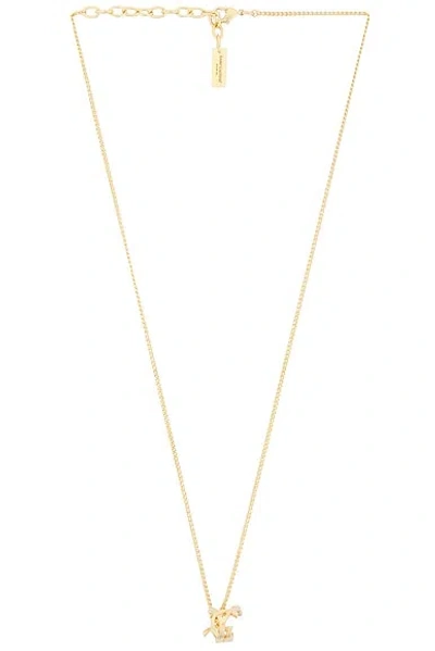 Saint Laurent Ysl Necklace In Gold