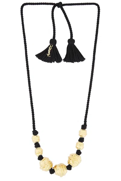 Saint Laurent Ysl Necklace In Nero
