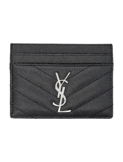 Saint Laurent Ysl Pcc Cardholder In Black