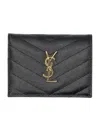 Saint Laurent Ysl Pcc Wallet In Black