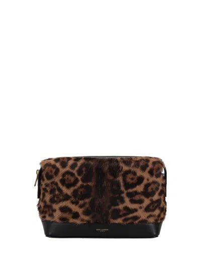 Saint Laurent Ysl Pm Pouch Sdj W Pony Leo Wo In Animal Print