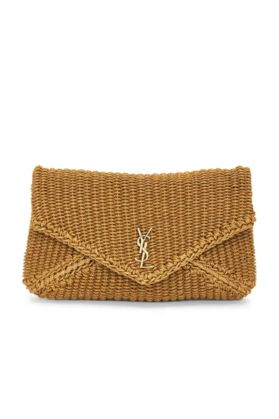 Saint Laurent Ysl Pouch In Light Brownie