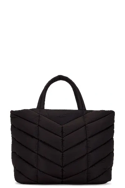 Saint Laurent Econyl Puffer Tote Bag In Black
