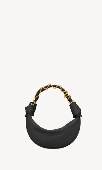 Saint Laurent Ysl Pw Mbag W Agneau Plonge In Black