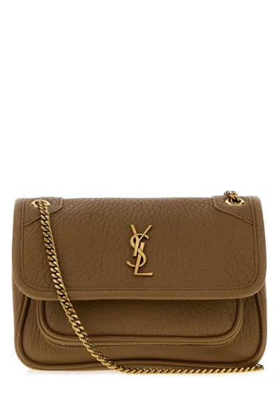Saint Laurent Ysl Pw Niki Mini In Brown