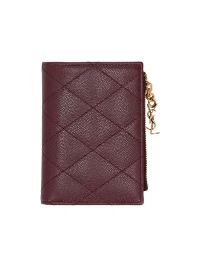 Saint Laurent Ysl Pw Grain De Sable In Burgundy