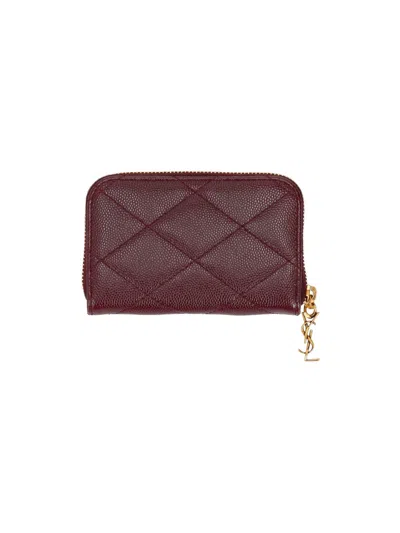 Saint Laurent Ysl Pw Grain De Sable In Burgundy