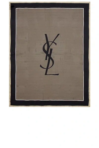 Saint Laurent Ysl Rayures Pareo In Brown