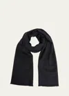 Saint Laurent Ysl Scarf In Black