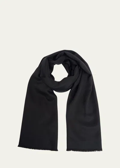 Saint Laurent Ysl Scarf In Black