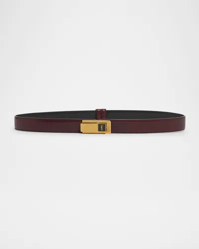SAINT LAURENT YSL SKINNY LEATHER BELT