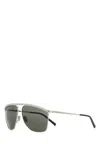 Saint Laurent Sl820 Victorie Aviator Sunglasses In Silver