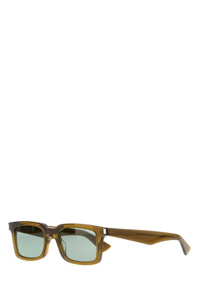Saint Laurent Sl 860 D-frame Recycled Acetate Sunglasses In Brown