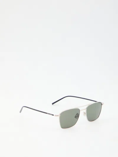 Saint Laurent Ysl Sl 866 Metallic Metal Sunglasses In Red