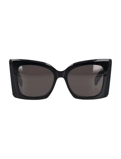 Saint Laurent Sl M119 Blaze Oversize-frame Sunglasses In Black