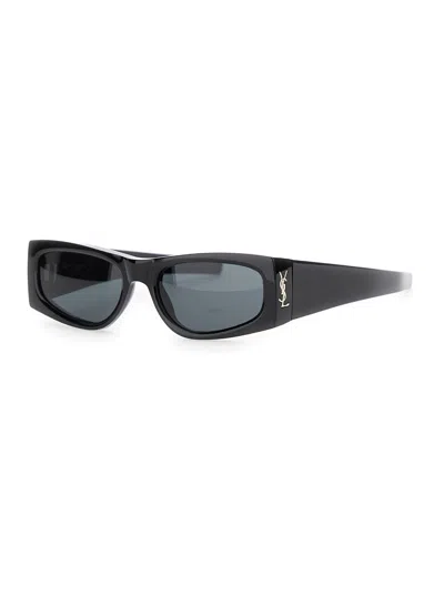 Saint Laurent 'ysl Sl M140' Black Sunglasses With Cassandre In Acetate Woman