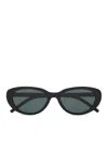Saint Laurent Oval-frame Sunglasses In Black