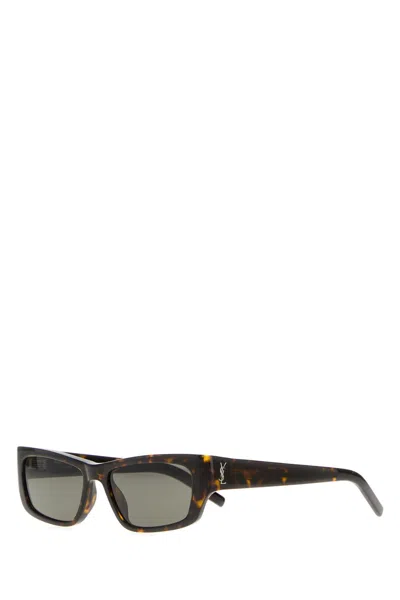 Saint Laurent Printed Acetate Sl M182 Sunglasses In Brown