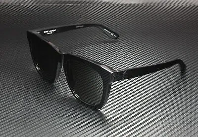 Pre-owned Saint Laurent Ysl Sl M24/k-001 Black Grey Nylon 55 Mm Unisex Sunglasses In Gray