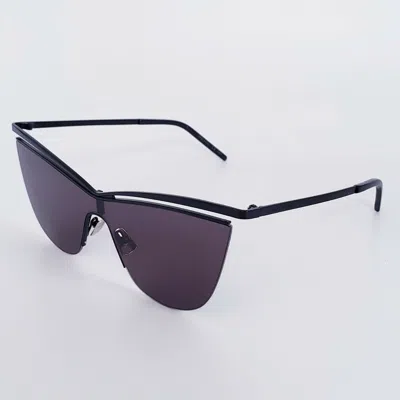 Pre-owned Saint Laurent Ysl Sl249 Core Metal Cat Eye Black Sunglasses 99mm
