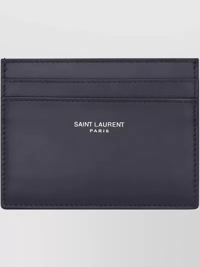 Saint Laurent Ysl Soho Wallet And Cardholder In Blue