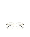 Saint Laurent Ysl Square-frame Glasses In Nude