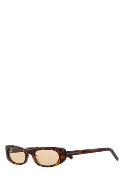 Saint Laurent Ysl Sunglasses In Brown