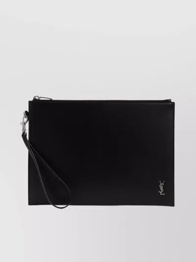 Saint Laurent Ysl Tablet Holder Detachable Handle In Black