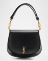 Saint Laurent Ysl Top-handle Bag In Smooth Leather In Black