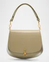 Saint Laurent Ysl Top-handle Bag In Smooth Leather In Green